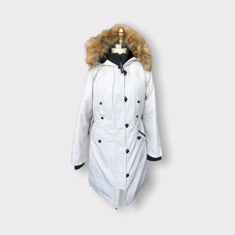 Canada Goose stone gray down filled puffer coat jacket XS P